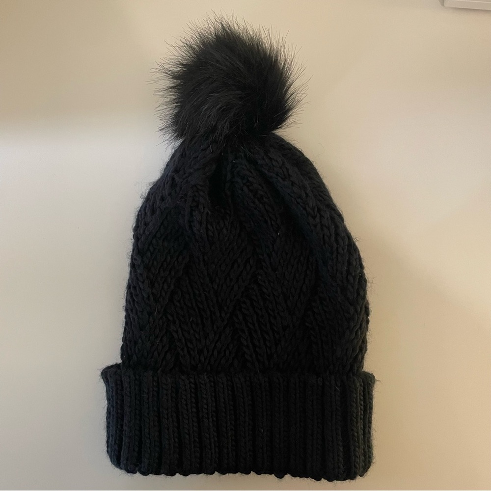 Torrid Basket Weave Knit Pom Beanie